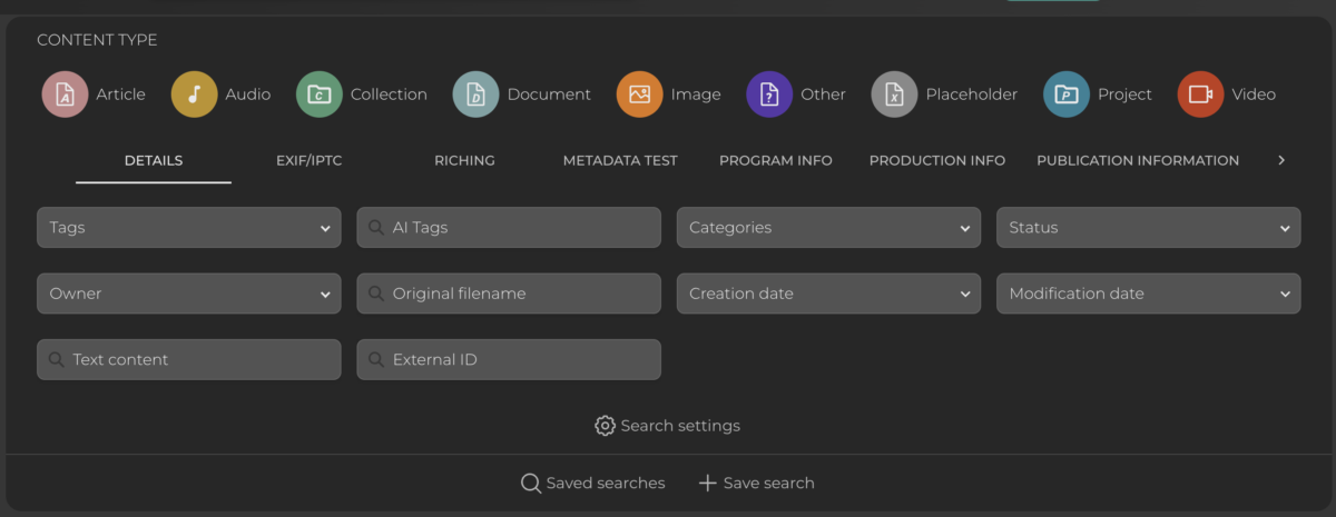 dam taxonomy and metadata.