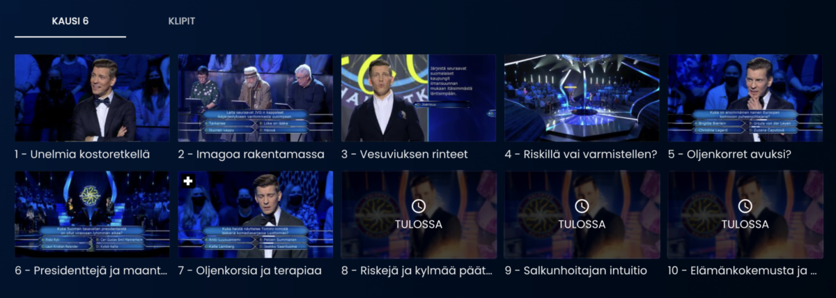 Automaattinen videon esikatseluominaisuus Ruutu VoD -palveluun