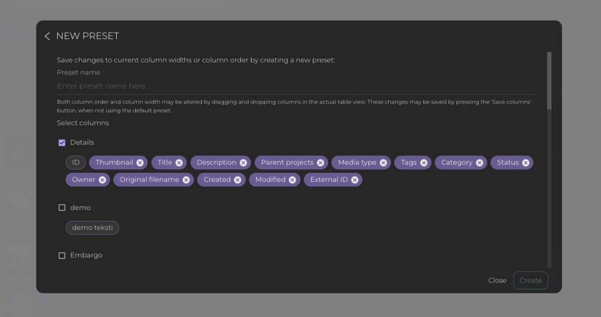 features of a digital asset management system.